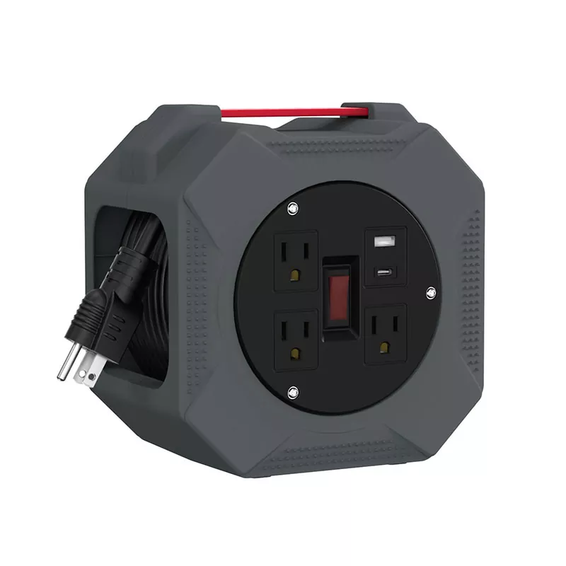 3 lizdai Usb2.4a plastikinio laido ritė 30 pėd 3 lizdai Usb2.4a plastikinio laido ritė 30 pėd