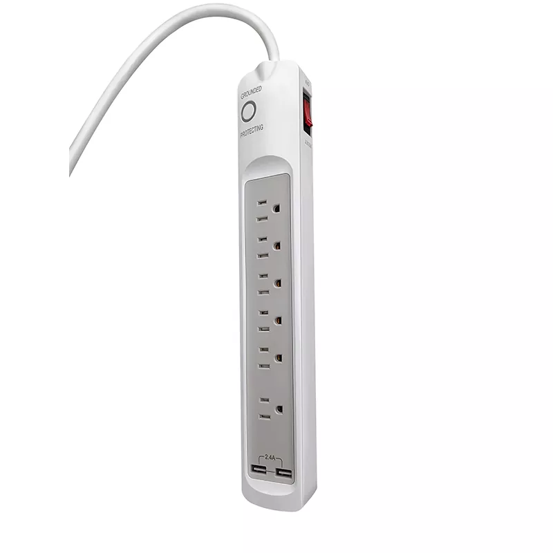 6 lizdai USB 2.4a maitinimo juosta